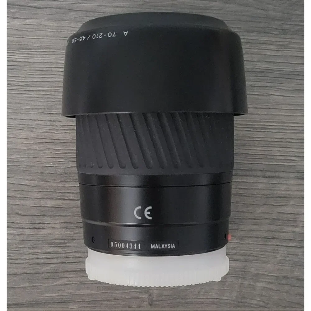 VTG 1993 Minolta AF 70-210 Zoom Lens 1.1m/3.6ft Macro Black w/Instruction Manual